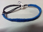 Bransoletka pleciona granatowa