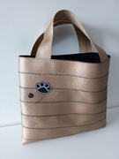 Torebka torba damska laptop kot kocie łapki beż 