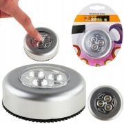 BEZPRZEWODOWA LAMPKA DOTYKOWA SAMOPRZYLEPNA STICK TOUCH 3 LED DO SZAFY