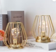 Lampka LED zestaw 2 szt złota boho / glamour / loft