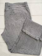 Jeansy męskie MENS PLUS W42 W44 szare straight duży rozmiar XXL XXXL 