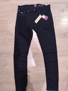 Spodnie jeansy TOMMY JEANS Austin Slim Tapered czarne zwężane nowe 32/36
