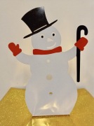 Bałwanek metalowy figurka 