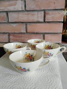 4 filiżanki Porcelana Sygnatura V&B Vintage Rustykalny wzór