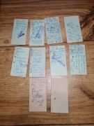 Stare bilety kolejowe kartonikowe  5zl/ szt