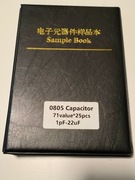 Książka zestaw kondensatorów 0805 SMD 50V 1775 szt 71 wartości 1pF-22uF