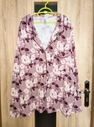 12 Bluzka piżama pudrowy róż w kwiaty rozmiar 52