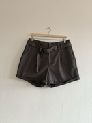 Brązowe szare spodenki szorty w kratkę zimowe Cache Cache na zimę 42 XL