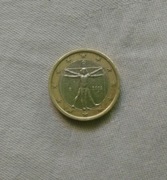 Moneta Italia 1 euro 2002 rok 