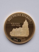 Medal 30lat jedności Niemiec _ kościół w Lipsku _ pozłacany