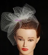 Piękna woalka ślubna, fascynator ślubny z woalką 