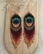 Kolczyki z japońskich koralików.