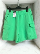 Nowe szorty damskie Primark XS, zielone, z kieszeniami cargo