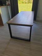 Stół 204x92 blat EGGER Dąb Halifax naturalny 