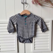 Body 62 bawełniane w paski białe szare eleganckie z guzikami