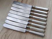 PRZEDWOJENNE SREBRZONE NOŻE ŚNIADANIOWE GERLACH WZÓR MAZOWIECKI 21,3cm