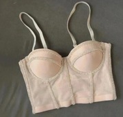 Elegancki top typu bustier z usztywnianymi miseczkami