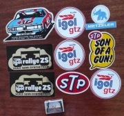 PRL zestaw naklejek retro - motoryzacja 9 szt. STP IGOL
