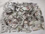 LEGO mix klocków 1 kg. Light i Dark Gray (old) castle, fotki autentyczne 