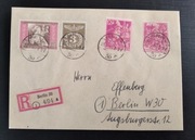 Niemcy 1942 1943 1945 Mi 822 830 909 910 Koperta BERLIN 1945