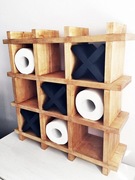 DREWNIANA półka na papier, regał, stojak, kwietnik, kratownica, 0087