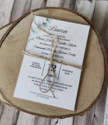 Zaproszenie na Pierwszą komunię świętą Boho personalizacja 