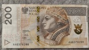 Banknot 200zł z 2015 r. seria AA