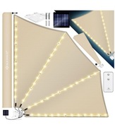 MARKIZA BALKONOWA Z OŚWIETLENIEM SOLARNYM LED   