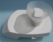 Pokrywa z popychaczem i lejkiem sokowirówka SW-3 Predom Mesko,biała