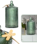 ORGANIZER NA BIŻUTERIĘ KOSMETYKI DROBIAZGI 10.5 x 20 CM POJEMNIK Z POKRYWKĄ