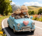 Foremka silikonowa babcia i dziadek w aucie