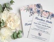 Zaproszenia Komunijne Komunia Dziewczynka Kwiaty