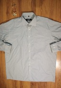 Koszula Eterna r. 44 szara w paski męska dł rękaw bawełniana 
