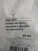 Izolator do drutu i plecionki z wkrętem do drewna