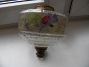 Stary, malowany zbiornik / lampa naftowa