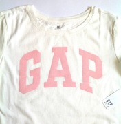 GAP biała koszulka | brokatowe logo | nowa | 12 13 lat