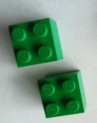 LEGO KLOCEK 3003 KOSTKA 2X2 ZIELONY - 2 SZTUKI
