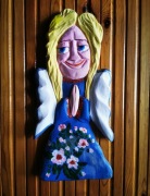 Aniołek Ręcznie wykonana rzeźba ludowa