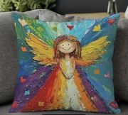 Poszewka na Jaśka Anioł pełen kolorów i energii