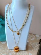 Naszyjnik w złotym kolorze komplet 