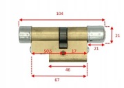 Wkładka do drzwi chińskich antywłamaniowych Baodean 104mm