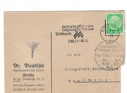 Pocztówka wydana z okazji Wystawy Filatelistycznej w Lipsku ww roku 1937