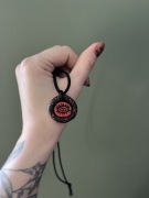 Naszyjnik zawieszka oko opaczności mandala kolorowe boho hippie etno