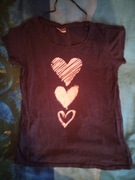 Koszulka damska w serca r. S