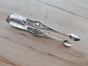 SZCZYPCE DO LODU LUB CUKRU SREBRO FILIGRAN KILONIA NIEMCY XVIIIw