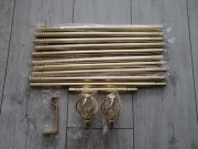 Ozdobny złoty karnisz pojedynczy pojedyńczy rurki