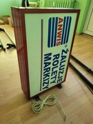 Reklama podświetlana vintage