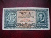 BANKNOT WĘGRY 10 milionów Pengo 1945 r.