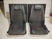 Trzeci rząd foteli ford s max MK1 alkantara czerwona nić 