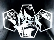 Leśne Zwierzęta – Zestaw 4 Dekoracji 2D na Ścianę